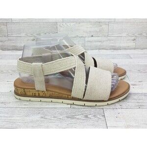 Women's Makalu Ivory Sandals Strappy Stretchy Bohemian Sandals Size 7.5